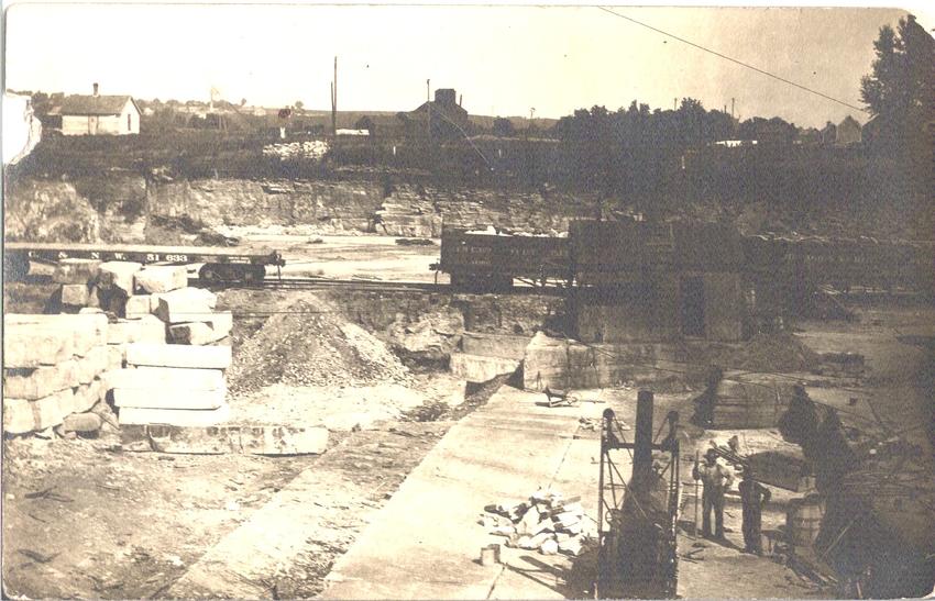 Babcock-Wilcox Quarry, view of the stone quarry work site