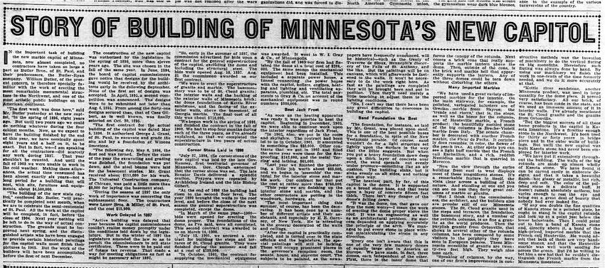 The Construction of the Capitol-St. Paul Globe Interview with John Butler