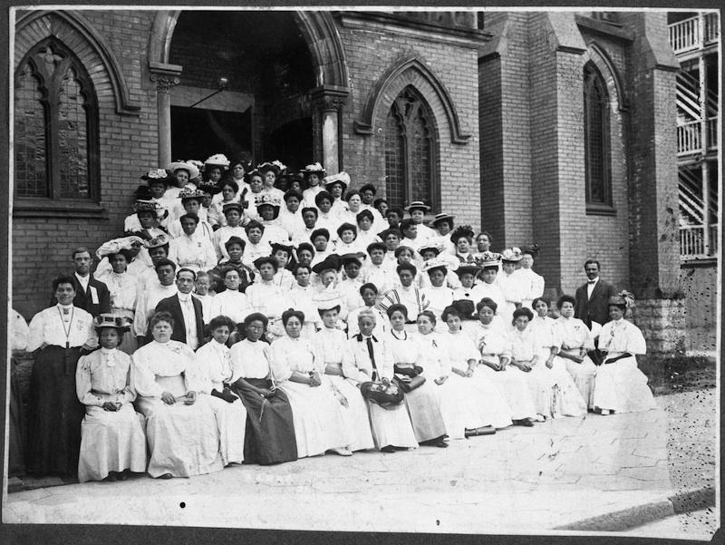 Members of the Minnesota Federation in front of Pilgrim Baptist Church, Saint Paul, Minnesota