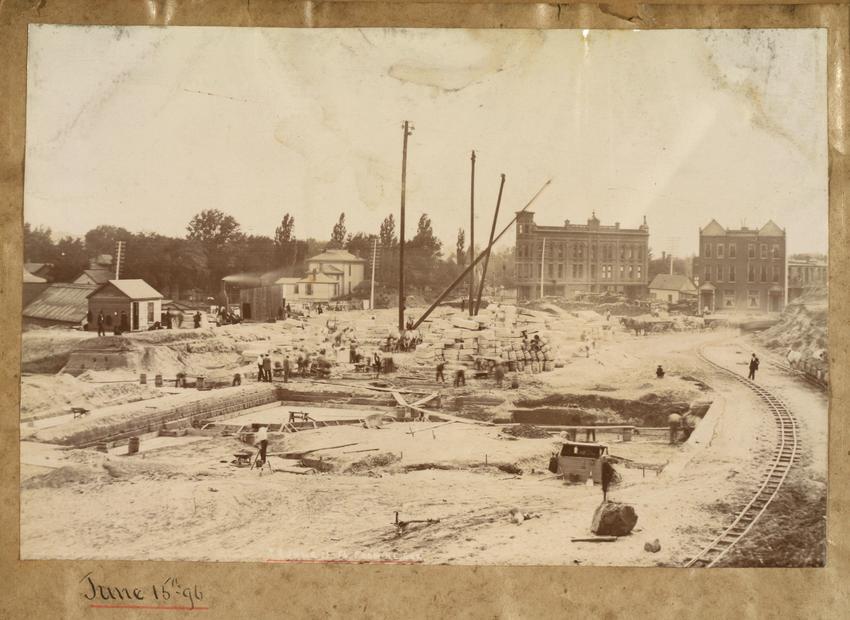 Minnesota State Capitol, Early Stage of Construction, June 15, 1896