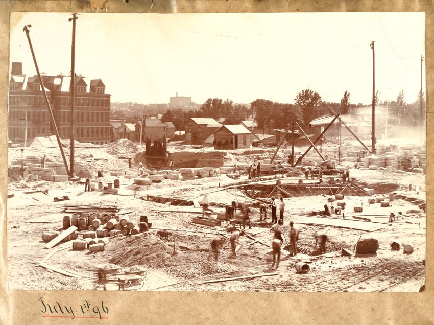 Minnesota State Capitol, Basement work, July 1, 1896 