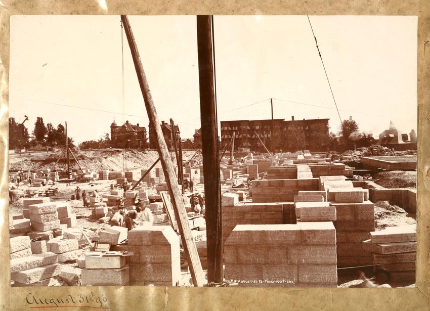 Minnesota State Capitol, Foundation work, West End, August 31, 1896