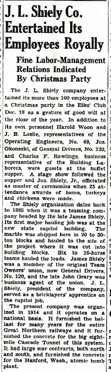 J. L. Shiely Co. event and history