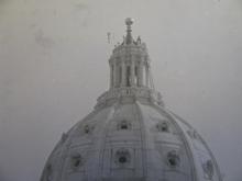 Capitol dome with ladder, 8-2-1902