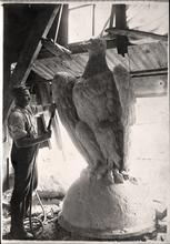 Minnesota State Capitol, Stone Shed, Stone Carving, Eagle Statue, n.d